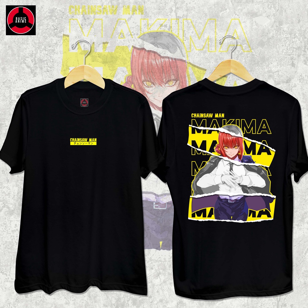 เสื้อยืดchainsaw-man-makima-anime-shirt-classic-t-shirt-cotton-shirt-for-man-woman-เสื้อยืดสีขาวผู้หญิง-29