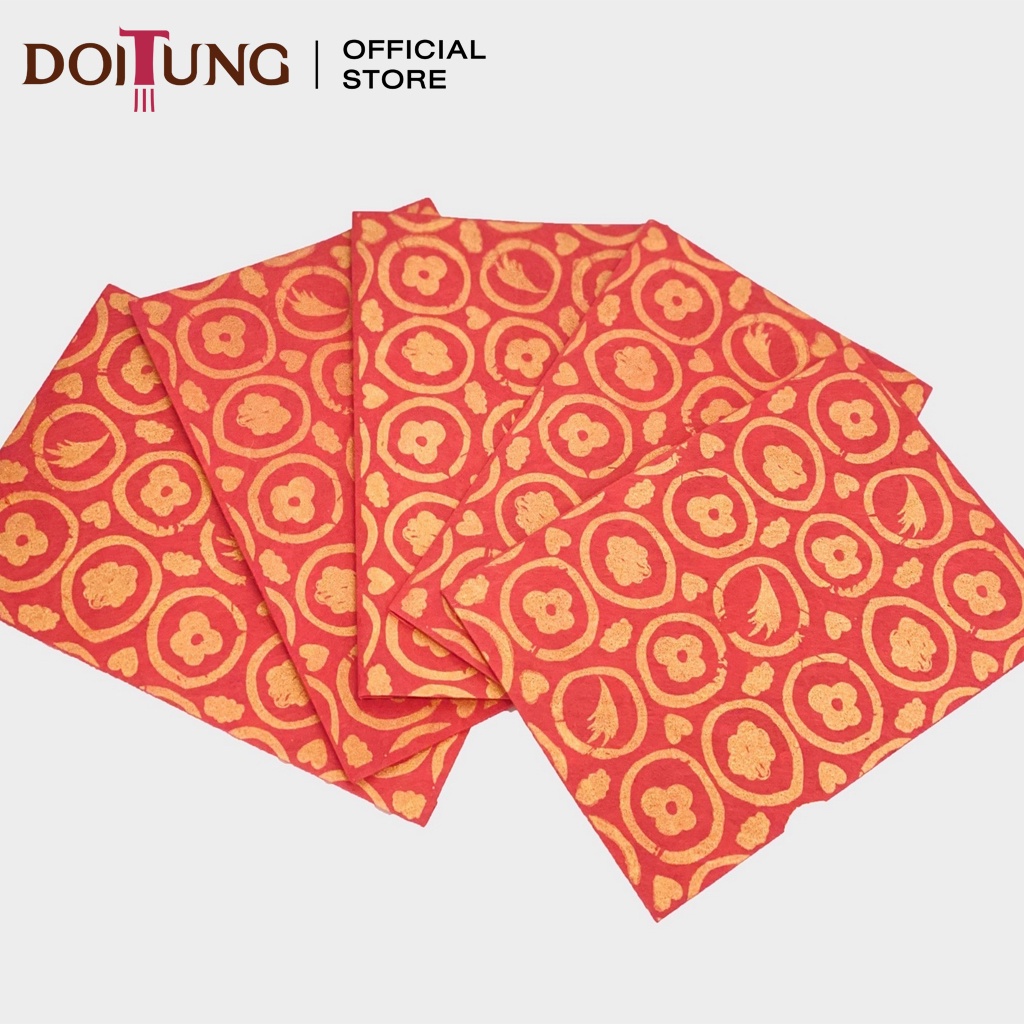 doitung-ซองกระดาษสาตรุษจีน-2022-bloom-pattern-red-12x18-cm