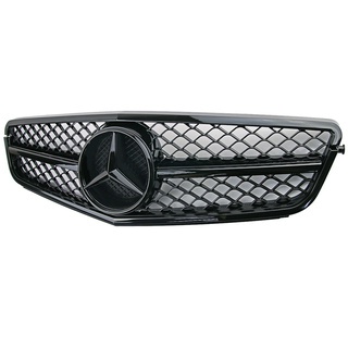 กระจังหน้าc63-สไตล์กสีดำเงา-สำหรับ-benz-c-class-w204-c300-c350-2008-2014