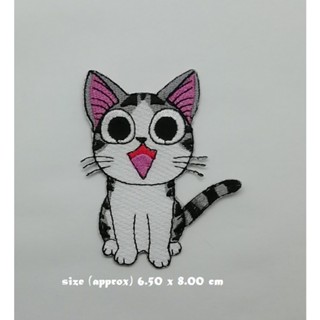 Chis Sweet Home ตัวรีดติดเสื้อ cat แจ๊คเก็ต อาร์ม  ยีนส์ Hipster Embroidered Iron on Patch  DIY