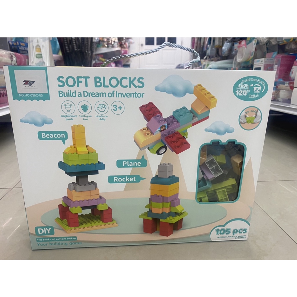 soft-blocks-ตัวต่อเลโก-เลโกนิ่ม-บล็อกนิ่ม-105-ชิ้น