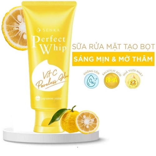 senka-perfect-whip-vitc-poreless-glow-100-g-ผิวกระจ่างใส-รูขุมขนดูเล็กลง-bellezzamart