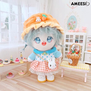 Ameesi ชุดเสื้อผ้าตุ๊กตา การ์ตูนน่ารัก พร้อมหมวก สําหรับของขวัญ 5 ชิ้น ต่อชุด
