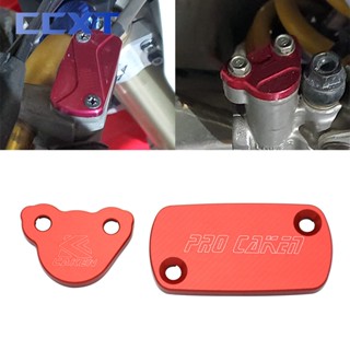 ฝาครอบถังน้ํามันเบรกหน้า หลัง อะลูมิเนียม CNC สําหรับ HONDA CR CRF 125R 250R 250X 250RX 450R 450X 450RX 250F 450L 02-2020