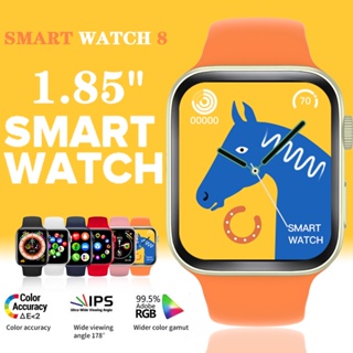 สินค้า SmartWatch S8 นาฬิกาอัจฉริยะ 1.85\"inch สมาร์ทวอทช์ สนับสนุนการว่ายน้ํา สัมผัสได้เต็มจอ รองรับภาษาไท วัดออกซิเจนในเลือด