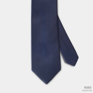 Navy&amp;White Pokadot Two Tone Necktie-เนคไทสีกรมลายจุดสีขาว