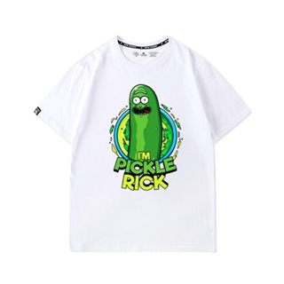 เสื้อยืด Rick And Morty Cucumber Loose Summer Cotton Short-Sleeved Men And Women T-Shirts Joint Casual Brand Cartoo_16