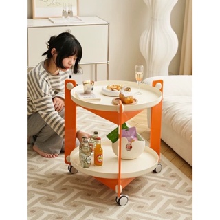 Tray trolley ชั้นวางของสไตล์เกากลี ชั้นวางของอเนกประสงค์แบบล้อเลื่อนทรงกลม