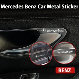 สติกเกอร์โลหะ รูปโลโก้รถยนต์ สร้างสรรค์ สําหรับติดตกแต่งรถยนต์ หน้าต่าง ดุมประตู กระดาษ เปลี่ยนบุคลิกภาพ แบบสุ่มคอนโซลกลาง สําหรับตกแต่งภายในรถยนต์ Mercedes Benz AMG GLC GLE CLA GLA W205 W211 W213
