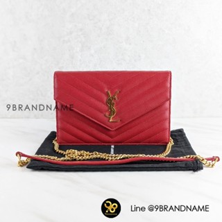 YSL WOC 7.5 Caviar GHW Red มือ2 สภาพดีของแท้