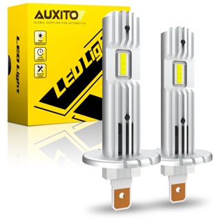 Auxito หลอดไฟหน้ารถยนต์ Canbus H1 LED ไร้สาย ขนาดเล็ก สีขาว 12000LM 2 ชิ้น