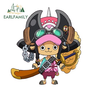 Earlfamily สติกเกอร์กันแดด ลายการ์ตูนอนิเมะ One Piece JDM สําหรับติดตกแต่งรถยนต์ แล็ปท็อป 13 ซม. x 11.8 ซม.