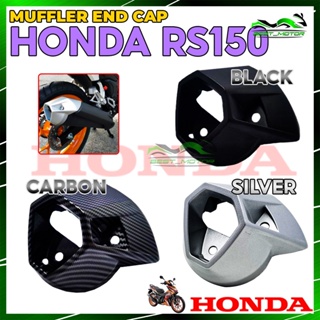 ฝาปิดปลายท่อไอเสีย สีเงิน ดํา สําหรับ HONDA RS150 RS150R RS 150 EKZOS EZOS 90103-K56-N10