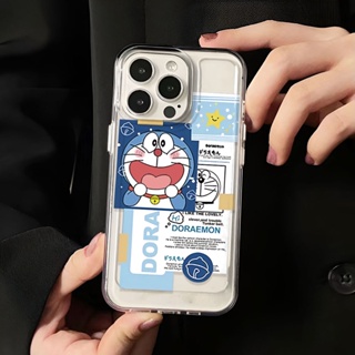 เคสโทรศัพท์มือถือ แบบใส ลายการ์ตูนโดราเอมอนน่ารัก สําหรับ iphone 14promax 11 13 12 7Plus 7 X XS Max