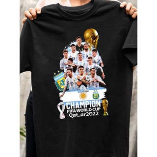 เสื้อยืดผ้าฝ้ายพรีเมี่ยม พิมพ์ลาย argentina champion Distro combed messi สําหรับผู้ชาย ผู้หญิง