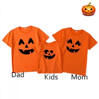 (พร้อมส่ง)ฮาโลวีนครอบครัวฟักทอง UNISEX ความงามเสื้อยืด TSHIRT Halloween เสื้อยืด ฮาโลวีน ชุดฮาโลวีน ชุดฮาโลวีนเด็ก