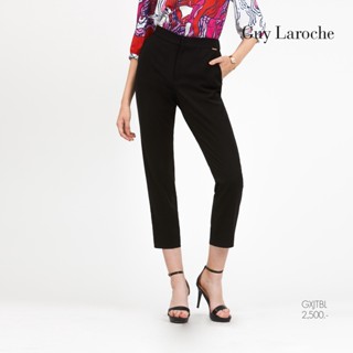 Guy Laroche กางเกงขาวยาว กาง﻿เ﻿กงผู้หญิง Pants เกงเกงกีลาโรช ทรงปลายขาแคบ ขาสีส่วน เอวยางยืด สีดำ (GXJTBL)