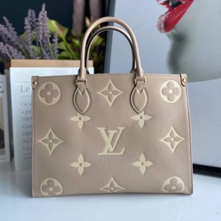 Louis Vuitton Geant on the go MM งานสุดสลับเเท้ สวยมาก ทำจากหนังเเท้