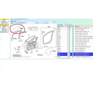 68101-0K272 ชุดประกอบกระจก, ประตูหน้า, RH กระจก ประตู Toyota revo โตโยต้า รีโว่ 2015-2022 4 ประตู ยกสูง (TMT)