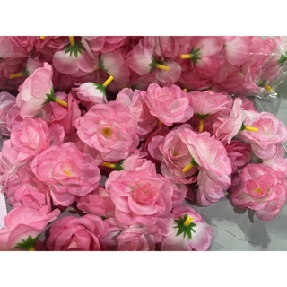 ดอกกุหลาบบาน ดอกกุหลาบบานสีชมพูตูดขาว งานเกรด A เสมือนดอกจริง 1ถุง50ดอกดอกกุหลาบสีชมพู ดอกกุหลาบบาน ดอกกุหลาบปลอม