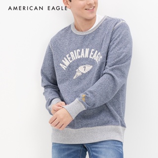 American Eagle Crew Neck Graphic Sweatshirt เสื้อ สเวตเชิ้ต ผู้ชาย กราฟฟิค คอกลม  (EMSC 019-1945-472)