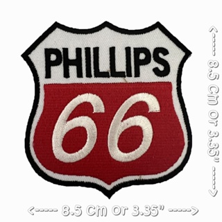 Philips66 ตัวรีดติดเสื้อ อาร์มรีด อาร์มปัก ตกแต่งเสื้อผ้า หมวก กระเป๋า แจ๊คเก็ตยีนส์ Racing Embroidered Iron on Patch 1