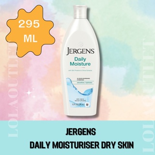 โลชั่นทาผิว Jergens Daily Moisture Hydrates  Smoothes Dry Skin 295ml. เจอร์เกนส์ เจอเก้น ทาผิว โลชั่นผิวแห้ง ผิวแตก