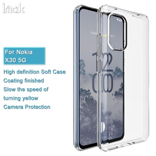 Original Imak เคส Nokia X30 5G เคลือบ สําเร็จรูป ใส นิ่ม TPU เคส ใส ซิลิโคน กันกระแทก ปลอก