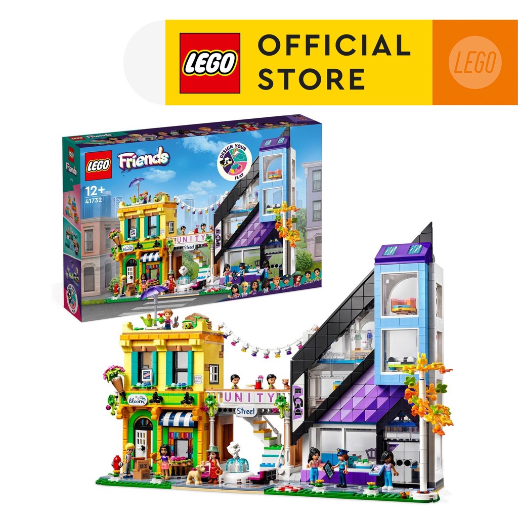 LEGO Friends 41732 Downtown Flower and Design Stores Building Toy Set  (2,010 Pieces) | Shopee Thailand