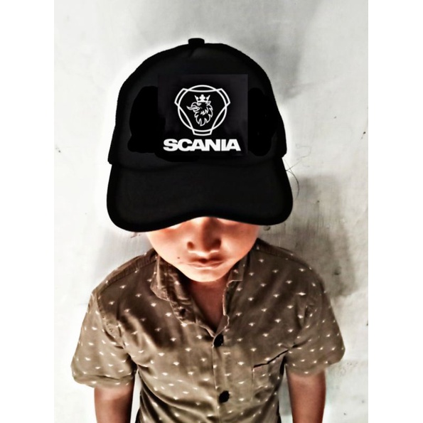 หมวกตาข่าย-ลายโลโก้-scania-trucker-สําหรับเด็ก