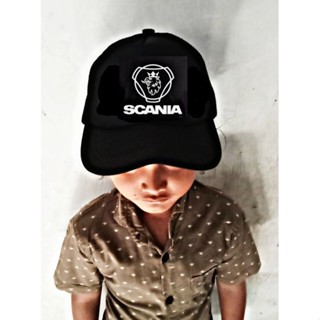 หมวกตาข่าย ลายโลโก้ Scania Trucker สําหรับเด็ก