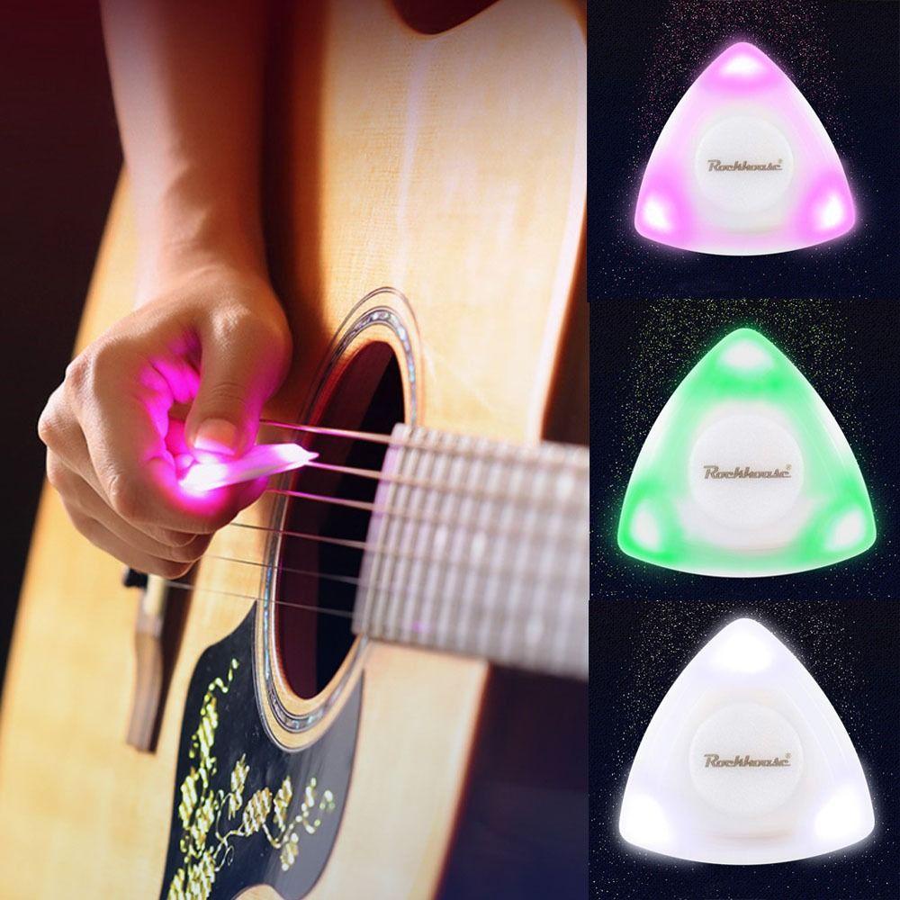 เอลรา‌R Acoustic Guitar Picks ไฟ LED Touch กีตาร์ไฟฟ้าเบส Luminous ...
