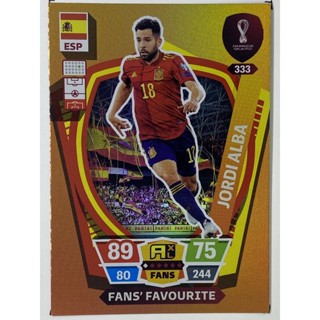 การ์ดนักฟุตบอล Jordi Alba ฟุตบอลโลก world cup 2022 การ์ดสะสม Spain Espana การ์ดนักเตะ สเปน