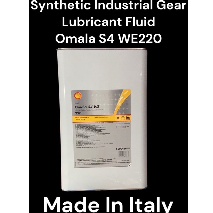 shell-omala-s4-we-220-20-ltrs-worm-gear-synthetic-gear-oil-น้ำมันเกียร์ตัวหนอน-งานอุตสาหกรรม