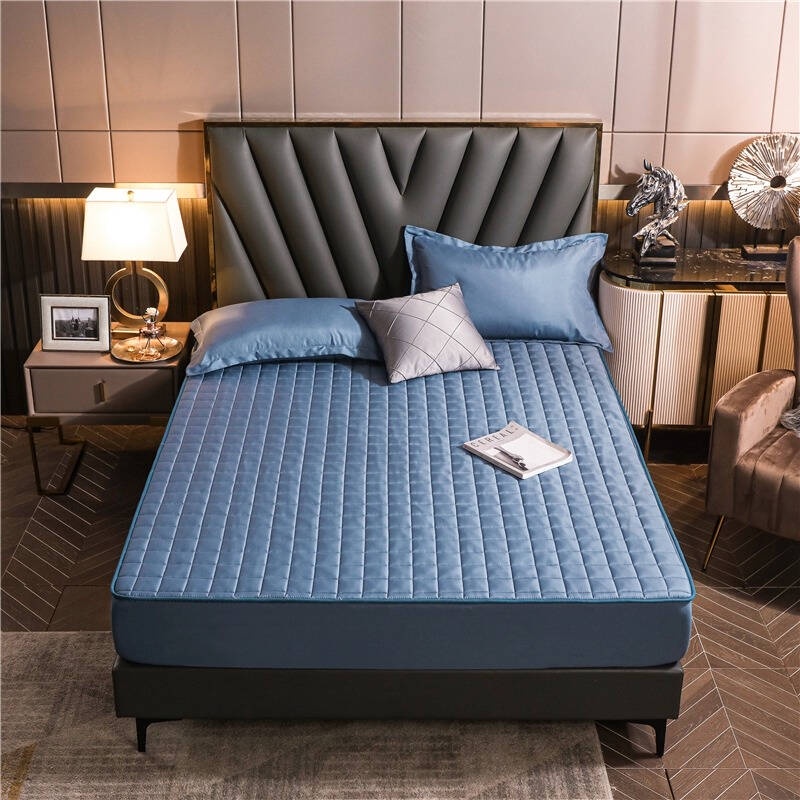 ผ้าคลุมเตียงนอนผ้าคลุมเตียงที่นอนระบายอากาศ-ป้องกันฝุ่น-ไม่มีปลอกหมอน-120-200cm-3-5ฟุต-คละสี-คละลาย