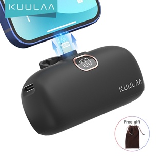 Kuulaa Mini PD 18W พาวเวอร์แบงค์ 5000mah แบตเตอรี่ภายนอก แบบพกพา ชาร์จเร็ว สําหรับ Samsung iPhone 14 13 12 pro max