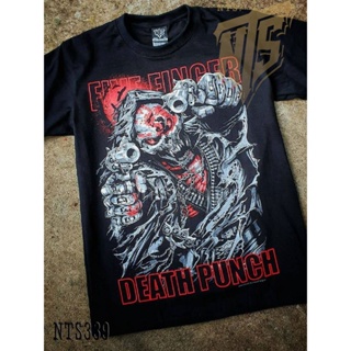 FFDP Five Finger Death Punch Rock เสื้อยืด เสื้อวง สกรีนลาย ผ้าหนา  T SHIRT S M L XL XXLเสื้อยืด_24