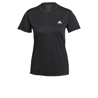 adidas เทรนนิง เสื้อยืด AEROREADY Designed 2 Move 3-Stripes Sport ผู้หญิง สีดำ GL3788