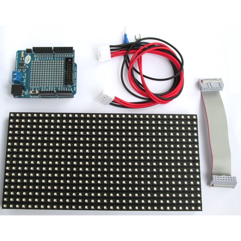 Elecrow 16x32 RGB LED matrix panel with Arduino driver shield, with RTC ...
