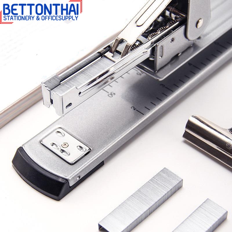 deli-0334-long-stapler-เครื่องเย็บกระดาษมุงหลังคา-ของแท้-100-สีเทา-เครื่องเย็บกระดาษ-ที่เย็บ-อุปกรณ์สำนักงาน