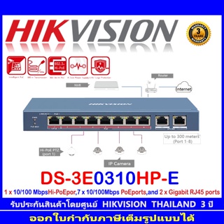 HIKVISION DS-3E0310HP-E. 8 Port Fast Ethernet Unmanaged POE Switch