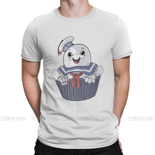 เสื้อยืดผ้าฝ้ายพรีเมี่ยม เสื้อยืดผ้าฝ้าย ใส่สบาย พิมพ์ลาย Ghostbusternatural Comedy Film Stay Puft Cupcake Big Crew สําห