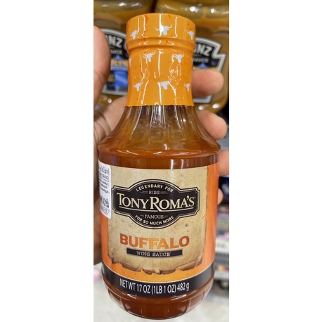 Tony Roma's Buffalo Wing Sauce 482g ซอสสำหรับหมักเนื้อสัตว์ บัฟฟาโร่ ...