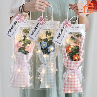 กระเป๋าถือ PVC ลายดอกทานตะวัน ดอกกุหลาบแห้ง ของขวัญวันวาเลนไทน์ DIY