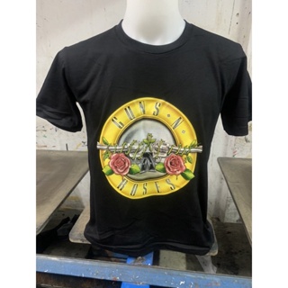 เสื้อคอกลมผ้าคอดต่อนมีS/M/Lสีดำ/ขาวแบรนด์Guns-n-roses