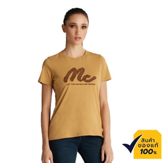 Mc Jeans เสื้อยืดแขนสั้นผู้หญิง คอกลม สีน้ำตาล ผ้านุ่ม ระบายอากาศได้ดี MTSZ750_22