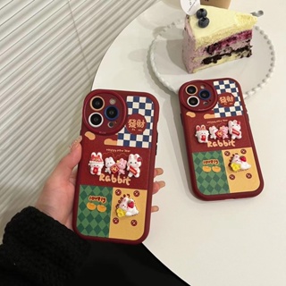 ✨ส่งเชือกเส้นเล็ก✨เคสไอโฟน 14 Pro Max 13 12 11 เคส for iPhone 14พลัส การ์ตูน น่ารัก พกง่ายๆ การป้องกันการตก Case