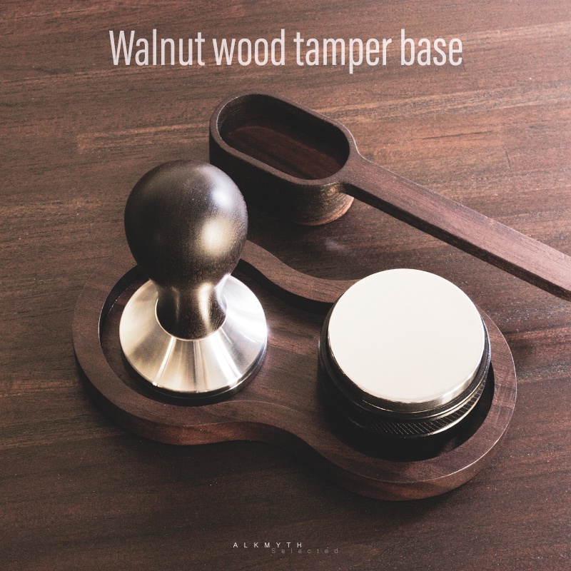 walnut-tamper-base-ฐานไม้วอลนัทสำหรับวางแทมป์เปอร์กาแฟ