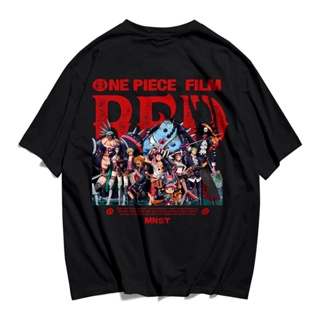 ญี่ปุ่น Mnst | Tshirt | Kaos  Anime | Black | One Piece Film RED_34