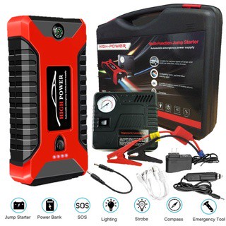 99800mAh Big Car Jumper Power Multi-Function ฉุกเฉิน*เครื่องชาร์จแบตเตอรี่รถยนต์และการกระโดดแบตเตอรี่เริ่มต้น